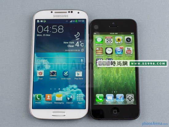 三星Galaxy S4和iPhone 5的功能对比